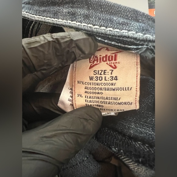 LA Idol USA Embroidered Thick Cut Jeans Size 7 - Picture 8 of 9